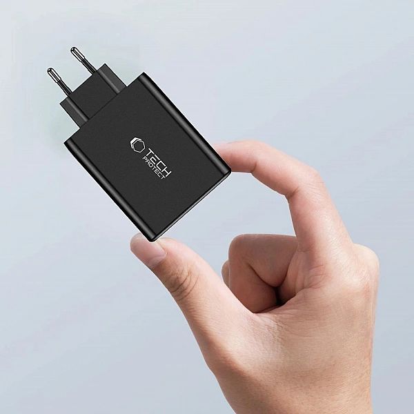Ładowarka Tech-Protect NC100W-GAN sieciowa GaN 3x USB-C PD 100W / USB-