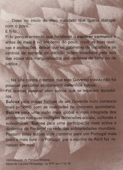 Sulcos do Nosso Querer Comum Maria Lourdes Pintasilgo [Portes Grátis]