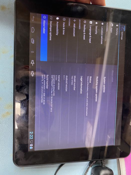 Tablet denver com capa e carregador