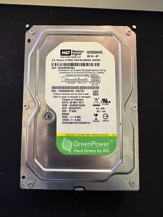 Disco rígido Western Digital 500gb