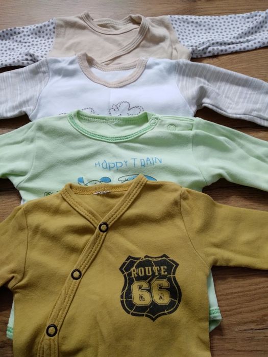 4szt Komplet zestaw body chłopięce 56 62