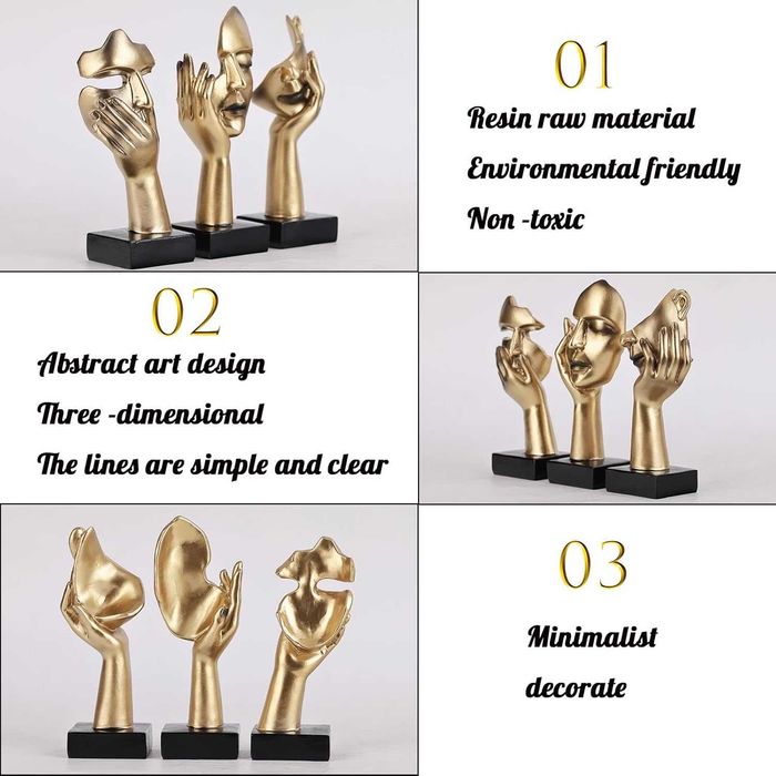 Nowa statuetka myśliciela / rzeźba / dekoracja / statua / 3 szt !9107!