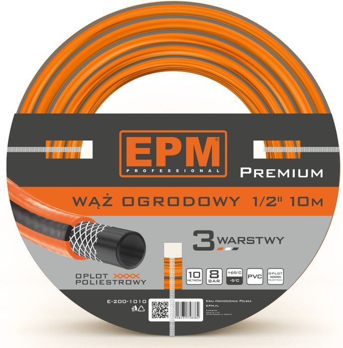 Wąż Zbrojony Do Urządzeń Zraszających 1/2 10Mb Premium EPM