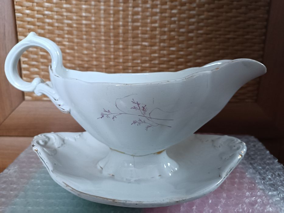 Соусник антикварный фарфоровый М С Кузнецов