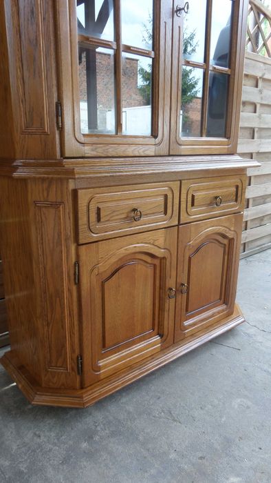 piękna dębowa witryna kredens stan bdb wysyłka dowóz