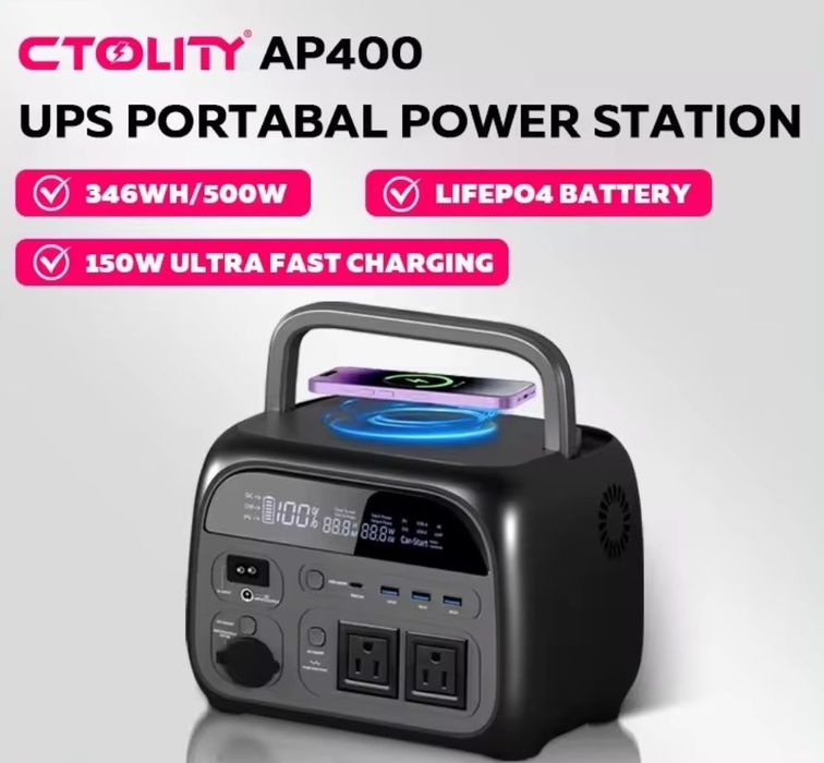 Потужна надійна Зарядна електростанція 600w/220V / 108000mAh / 346 Вт*