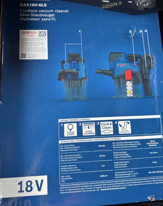 Bosch Professional GAS 18V-6 LS