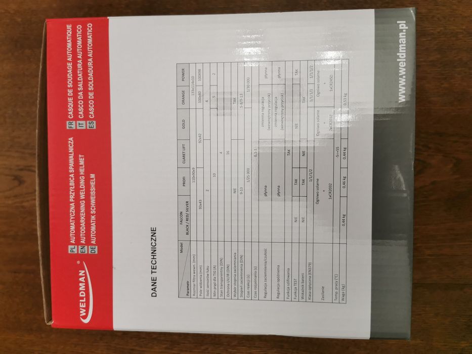 Maska spawalnicza przyłbica samościemniający filtr  WELDMAN