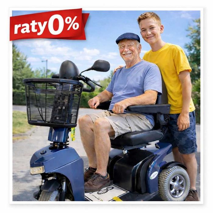 RATY 0% Skuter inwalidzki STERLING XS – komfort i bezpieczeństwo | 45 km zasięgu | GRATISY o wartości 350 zł | Gwarancja | Wysyłka PL