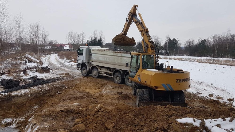 Usługi koparką kołową