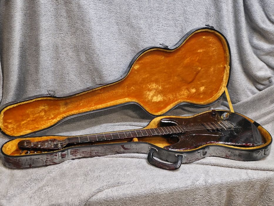 Gitara elektryczna stratocaster splatter blood