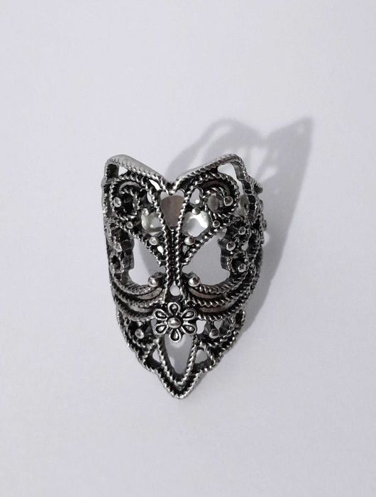 Anel em metal com banho de prata Zara (senhora)