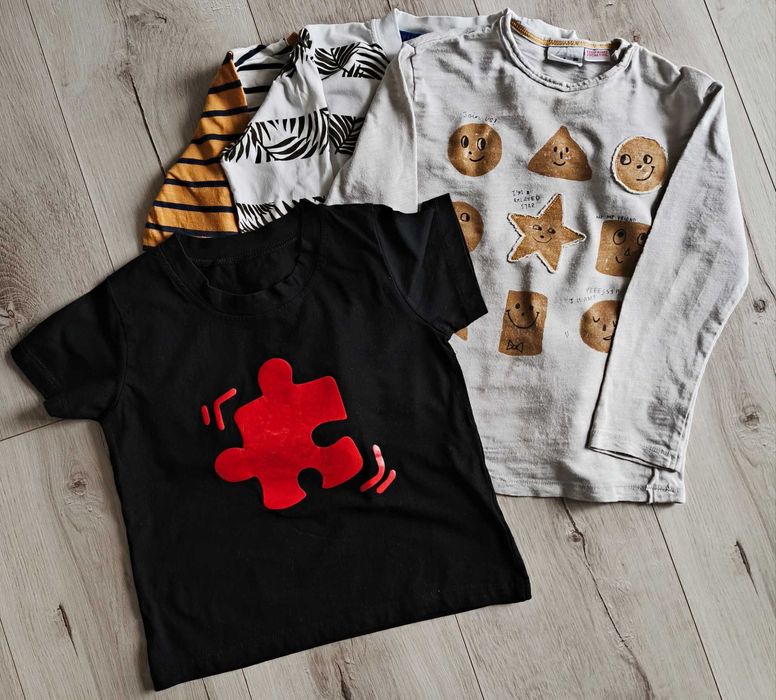 Bluzki 3szt. Zara Cool Club + koszulka gratis