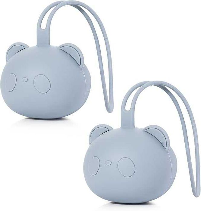 Orzbow Silikonowe pudełko na smoczek 2 sztuki szary