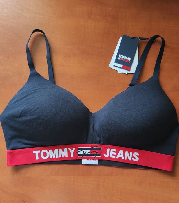 Biustonosz sportowy braletka push-up Tommy Hilfiger granatowy XL