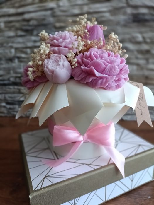 Zapachowy Bukiet z wosku sojowego prezent dekoracja rękodzieło