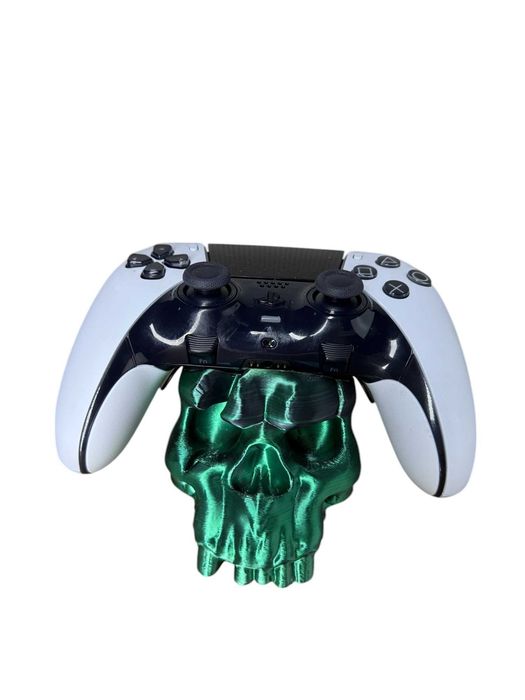 Podstawka, stojak, uchwyt, na Pada do PS5 – Druk 3D, czaszka-dwubarwna
