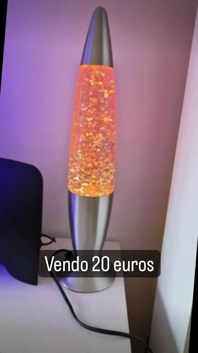 candeeiro (lava)com purpurinas