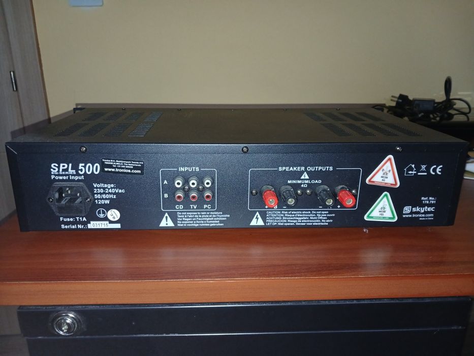SPL 500 - Amplificador de áudio 
Equalizador de 3 bandas, resposta de audio precisa, proteccao integomendado para  HiFi e PA.