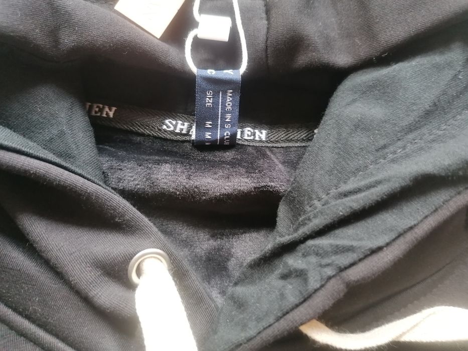 Czarna, ciepła bluza, kaptur r. M