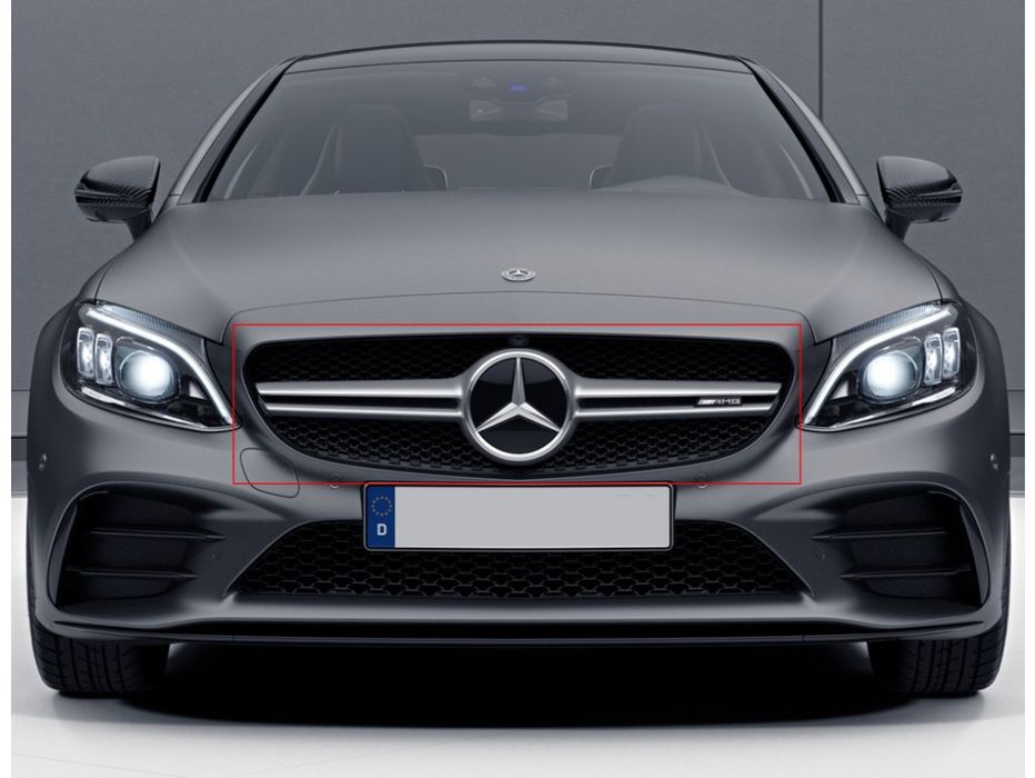 Mercedes C-сlass W205 Решітка AMG Silver 2018+, без камери