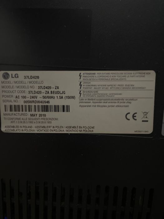 Televisão LG 37 polegadas