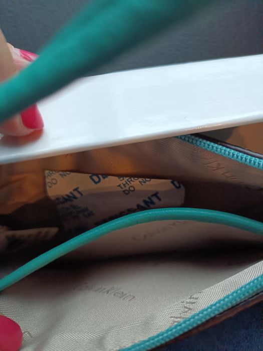 Clutch Calvin Klein Azul Turquesa