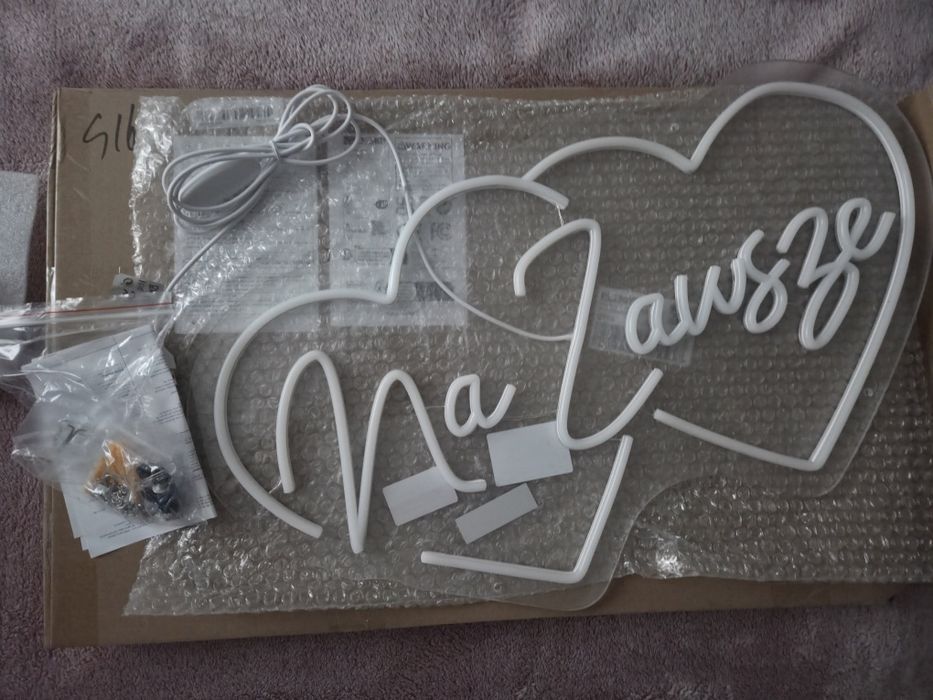 Nowy Neon LED na wesele ślub ścianka pary młodej