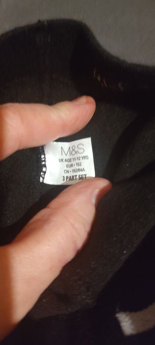 Nowe/czarne grube rajtuzy/11-12 lat