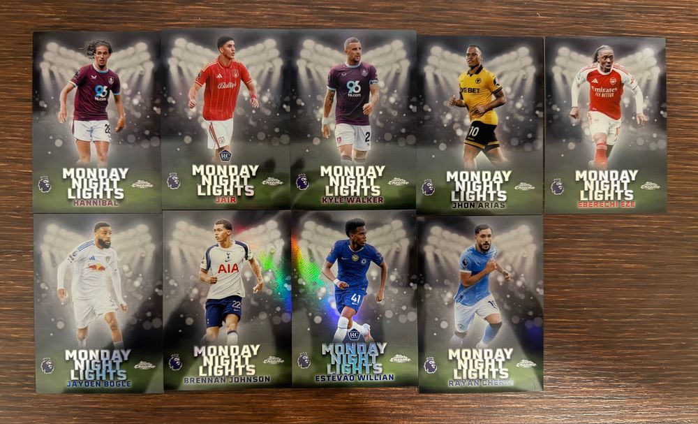 Topps Chrome Premier League 2026 – zestaw kart 100+ Refractor Insert RC