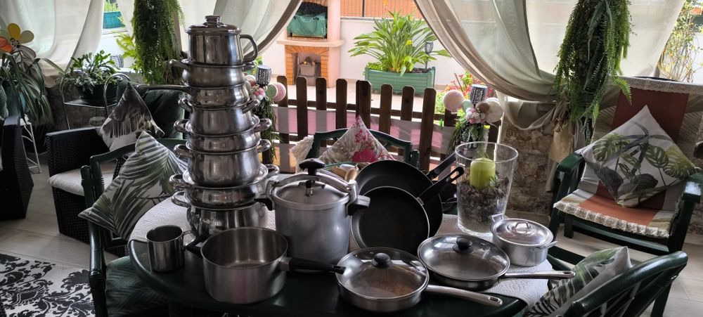 Panelas conjunto em inox e outras por motivo de troca para indução