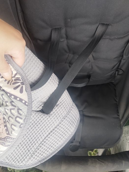 Wózek terenowy biegowy Hauck Runner 2 trójkołowy duży kosz torba mata