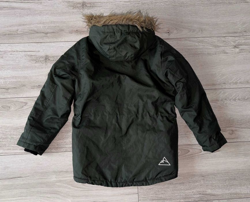 Kurtka zimowa parka chłopięca 134-140cm kurtka khaki