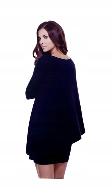 Violana Granatowa Tunika Rękaw 3/4 R. Xl