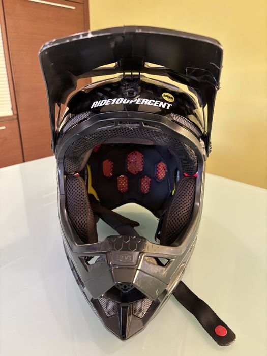 Capacete 100% Aircraft Carbono MIPS forro novo