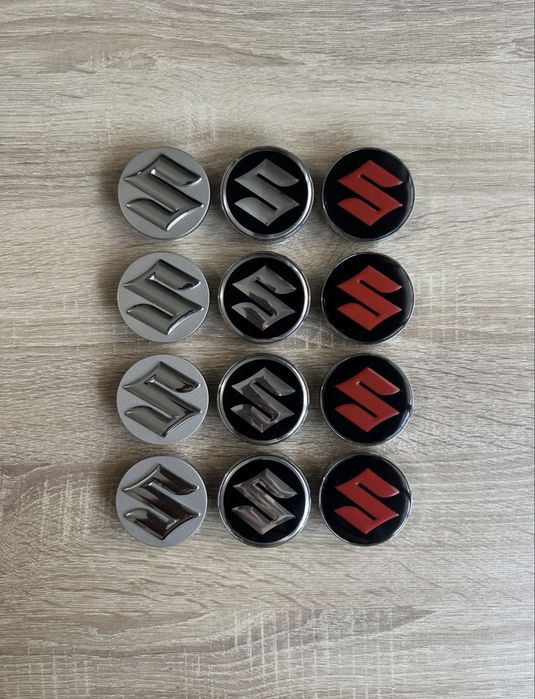 Conjunto Centros Tampas Jantes Suzuki 54mm 56mm 58mm 60mm 65mm 68mm 75mm