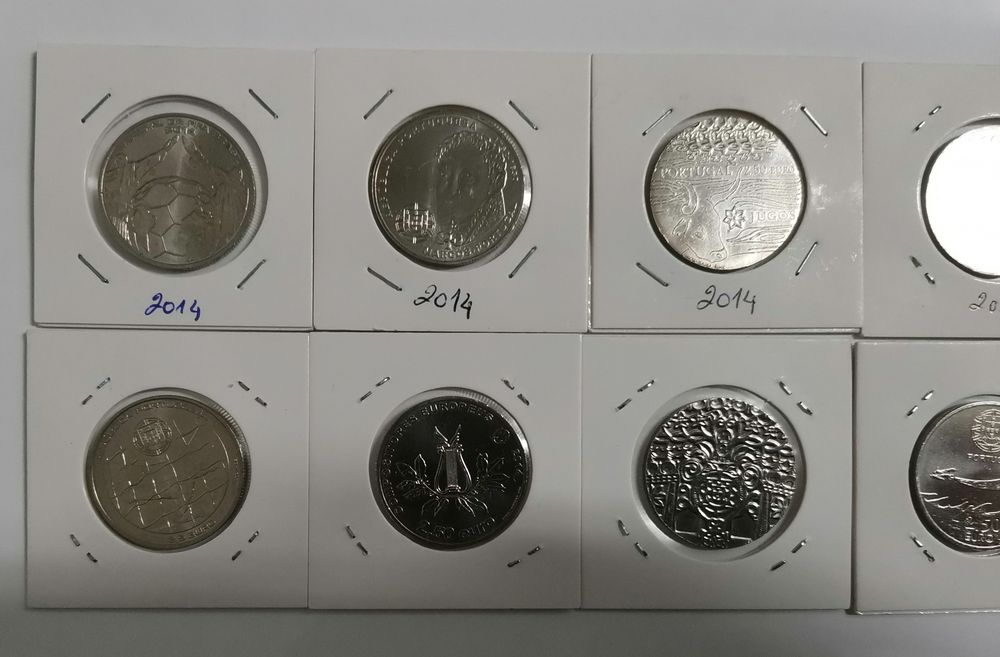 Conjunto das 6 moedas 2,5€ coleção  Portugal 2014