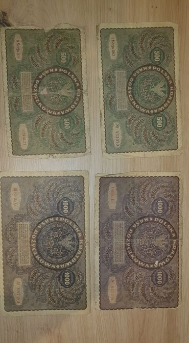 500, 1000 marek polskich