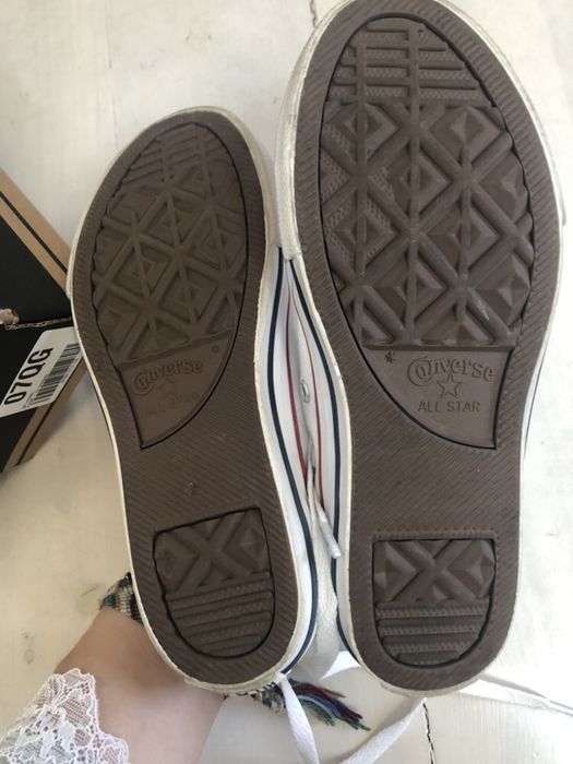 Sapatilhas CONVERSE All Star Ox brancas, tamanho 31