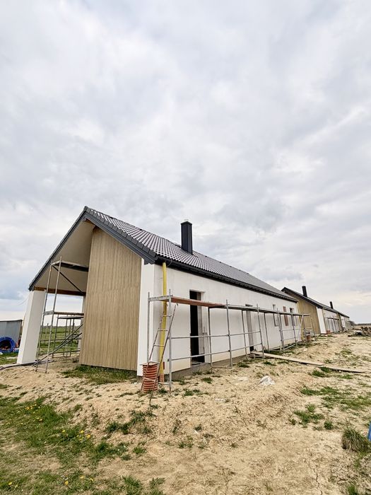 Nowoczesny Nowy Dom parterowy 100m Stodoła Nidek