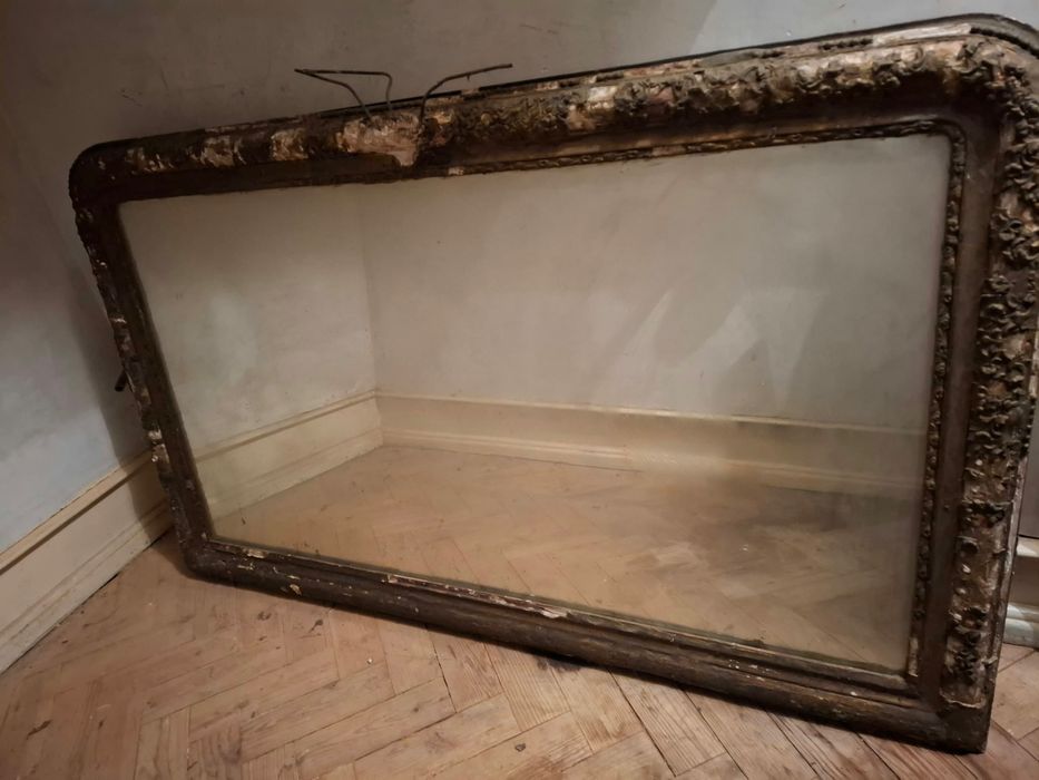 2 Espelhos antigos 100×80 cm e 100x80 cm – Moldura trabalhada – Vintage