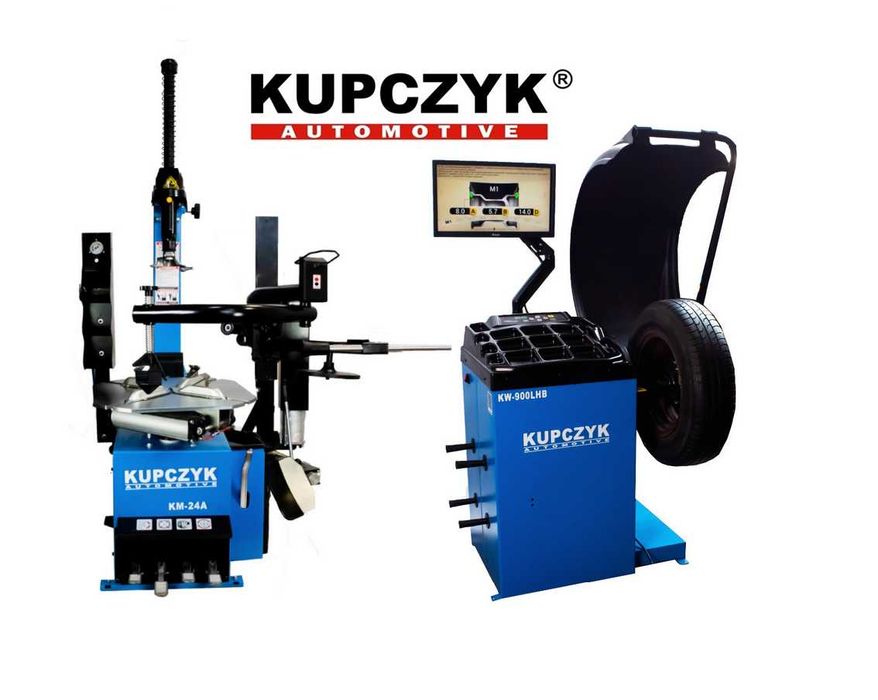 Wulkanizacja Montażownica KM-24A Wyważarka KW-900LHB Ramię Kupczyk