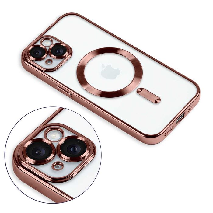 Etui Apple Iphone 13/14/15 Plus Pro Max Magsafe Case Obudowa Miedziany