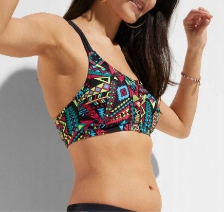 B.P.C biustonosz kąpielowy bustier i szorty kolorowe we wzory 40.