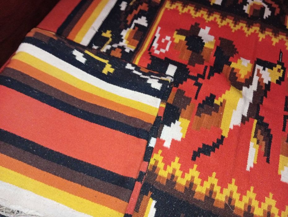 Conjunto de 2 mantas/ tapeçarias mexicanas originais