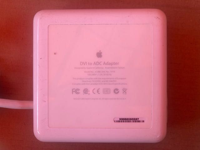 Monitor Adapter DVI ADC ładowarka Cinema HD Display studio apple zasilacz A1006