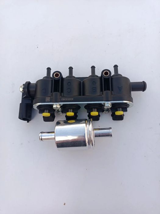 Nowa listwa wtryskowa wtryski-wacz-e landi-renzo med żółte szare omegas lpg gazu