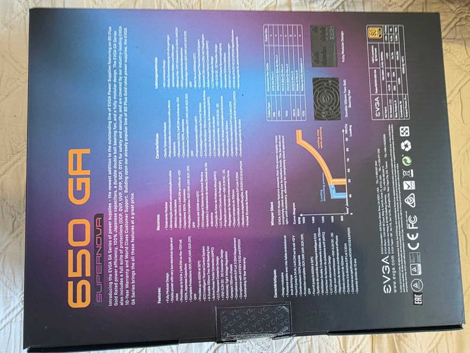 EVGA 650GA Supernova 650W 80 Plus Gold Modular