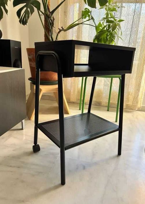 Ikea Nowy Stolik nocny Zapakowany SETSKOG Czarny 45 x 35 x 65 cm