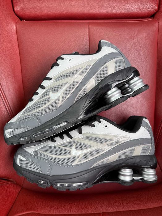 (БЕЗ ПЕРЕДОПЛАТИ) Nike x Supreme Shox Ride 2 Grey White найк шокс райд 2 супрім сірі білі